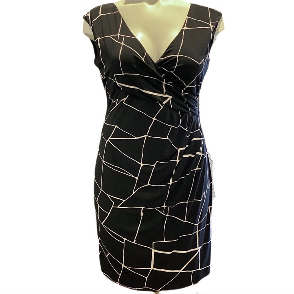 Black & White Fitted Dress - Size Large